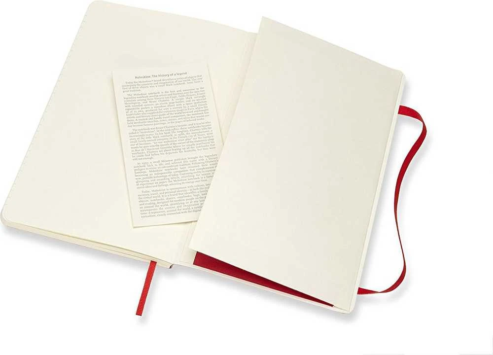 Moleskine Srl Užrašų knygutė Moleskine Classic 13x21cm, linijomis, minkštu viršeliu, raudonos spalvos