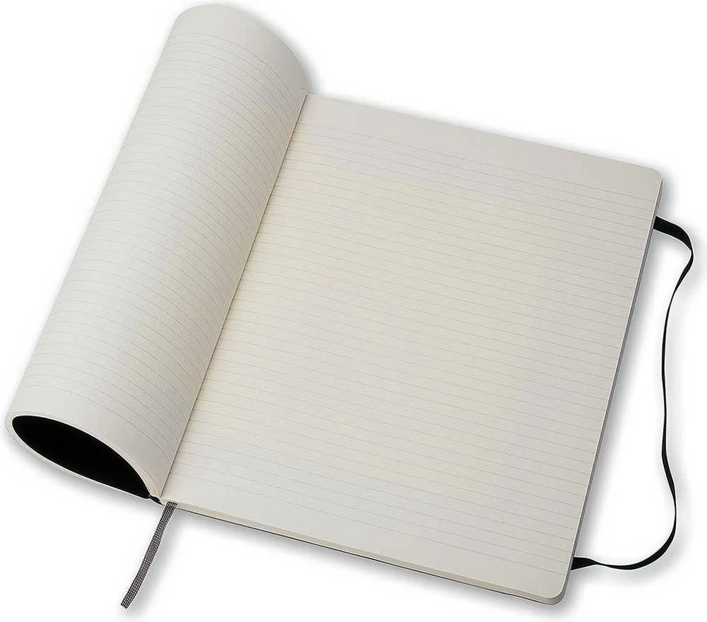 Užrašų knygutė Moleskine Classic 19x25cm, linijomis, minkštu viršeliu, juodos spalvos