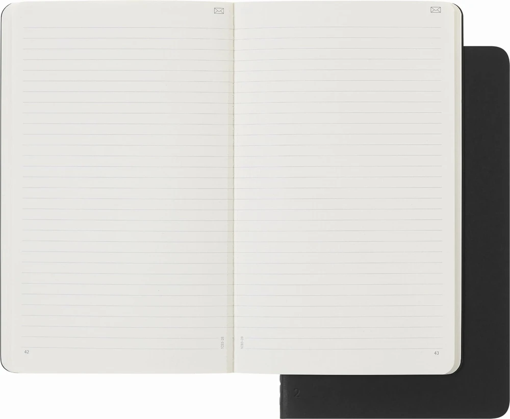 Moleskine 2 sąsiuvinių rinkinys MOLESKINE Smart Cahier, L, 13x21cm, liniuotė, juodas