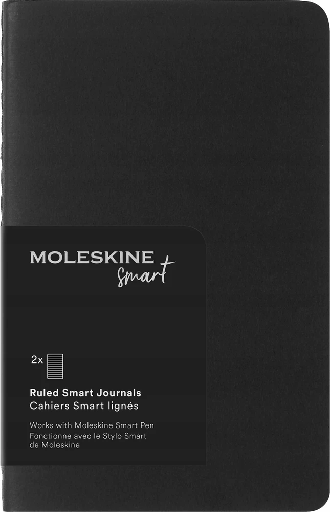 Moleskine 2 sąsiuvinių rinkinys MOLESKINE Smart Cahier, P, 9x14 cm, linijuoti, juodi