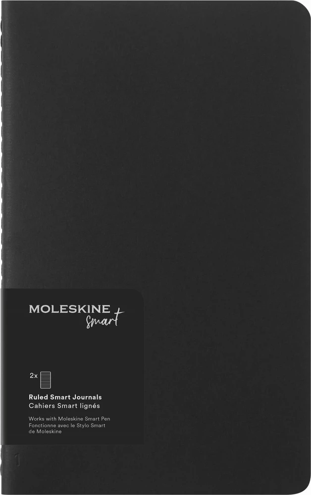 Moleskine 2 sąsiuvinių rinkinys MOLESKINE Smart Cahier, L, 13x21cm, liniuotė, juodas