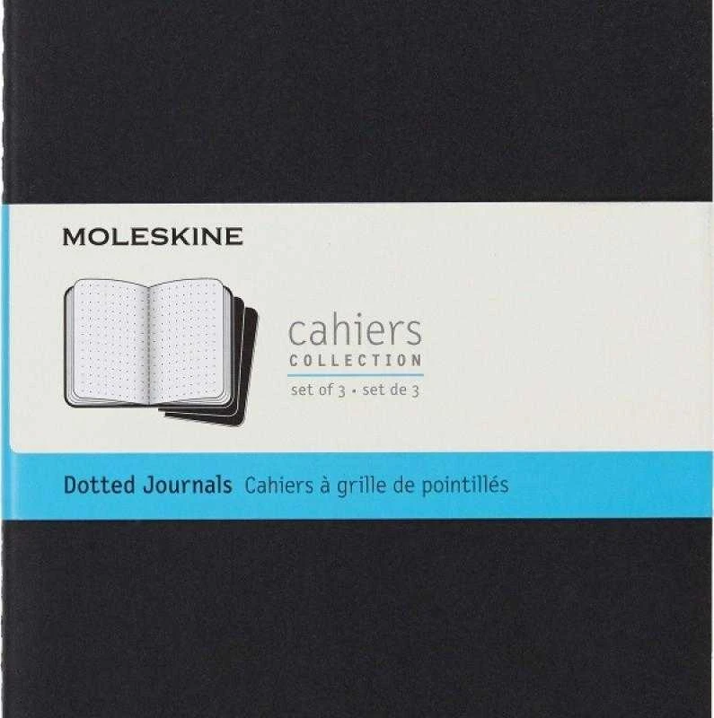 Užrašų knygelė Moleskine Cahier, 13x21cm,taškuotais lapais, minkštu viršeliu, juodos spalvos