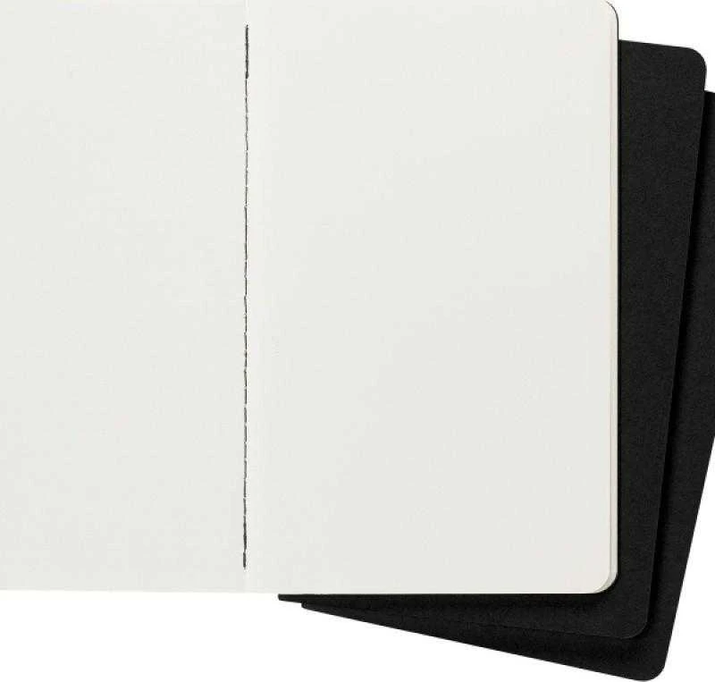 Užrašų knygutė Moleskine Cahier 13x21cm, baltais lapais, minkštu viršeliu, juodos spalvos