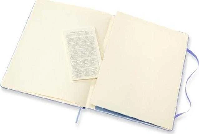 Moleskine sąsiuvinis MOLESKINE Classic XL (19x25 cm) liniuotas, kietu viršeliu, hortenzijos mėlyna, 192 puslapiai, mėlyna