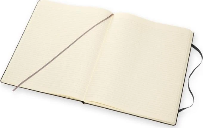 Moleskine sąsiuvinis MOLESKINE Classic XXL (21,6x27,9 cm) liniuotas, kietas viršelis, 192 puslapiai, juodas