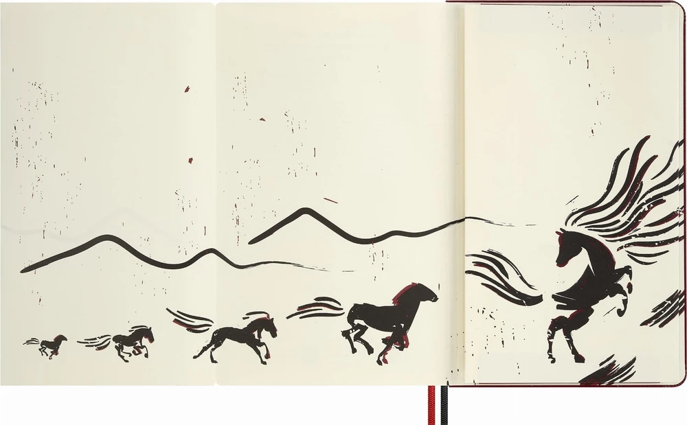 Moleskine Užrašų knygelė 2026 Horse, L, liniuotė, Woodcut (MS-9278519)