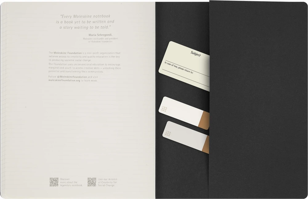 KNYGA Bookshop „Moleskine“ studentų ypač didelis užrašų sąsiuvinis