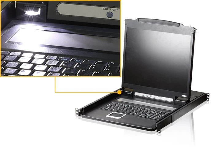 Aten 18.5" dviejų bėgių USB HDMI-DVI VGA Full HD