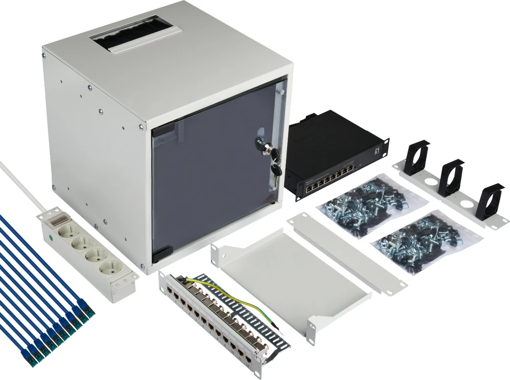 Efb Elektronik Molex PN EFB 10'' Wandgehäuse 6HE Tiefe 300mm 1-teilig RAL7035