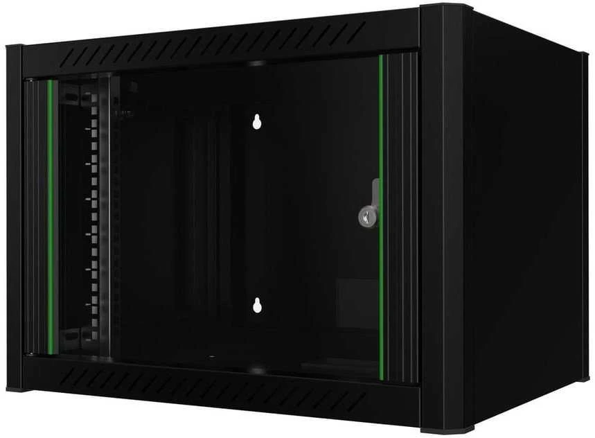 Lanview LOGON RWM06U45BL, Sieninis stovas, 6U, Rakto užraktas, Kabelių tvarkymas, Juoda