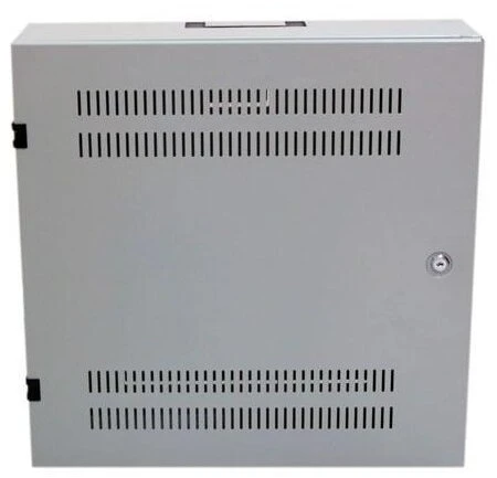 XtendLan 19" sieninė vertikali spintelė 2U+4U 540x150, perforuotos durys, pilka