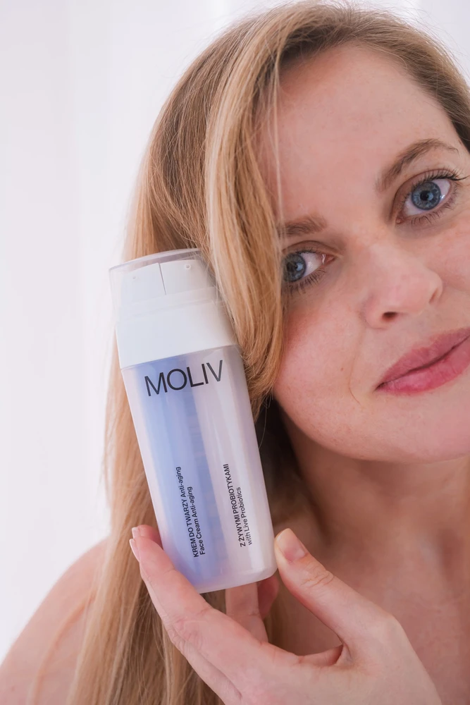 MOLIV Anti-Aging veido kremas su gyvaisiais probiotikais 30ml