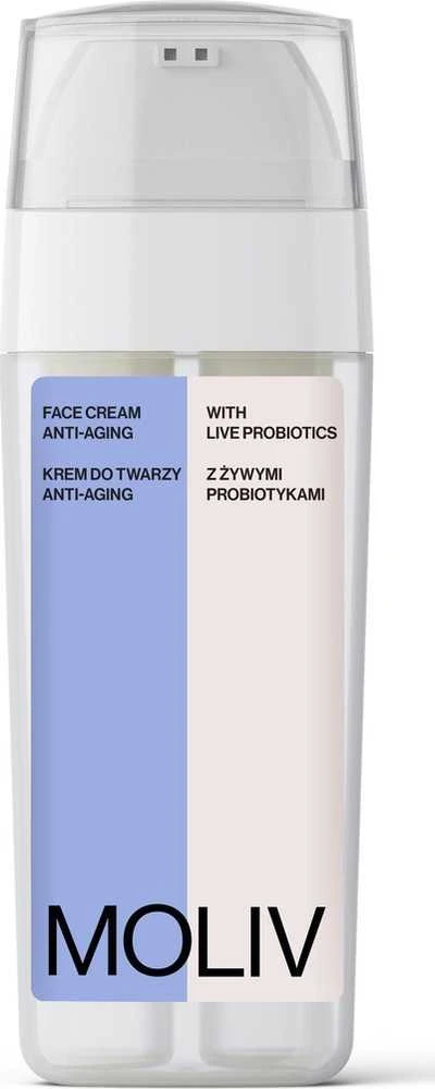 MOLIV Anti-Aging veido kremas su gyvaisiais probiotikais 30ml