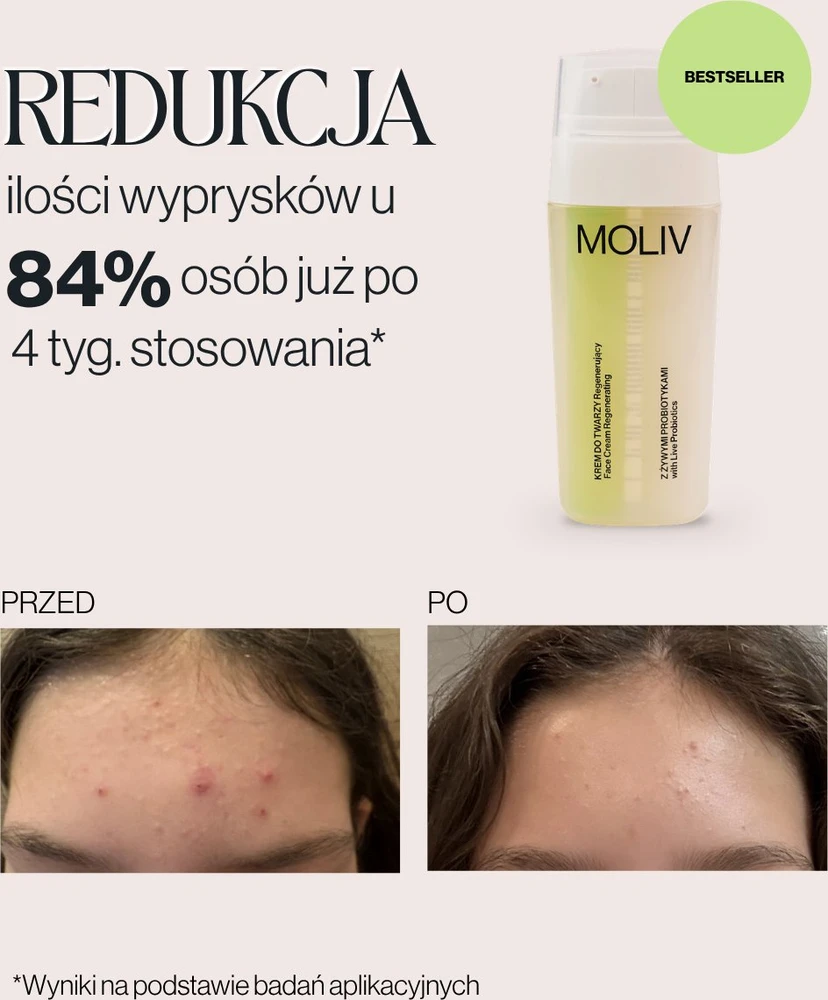 Usorteret Moliv BE`LIV Atstatomasis veido kremas su gyvais probiotikais 30ml
