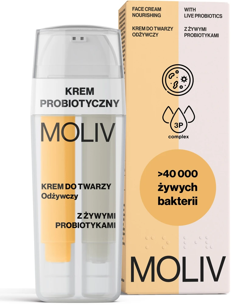 Nezatříděno Moliv BE`LIV Maistinė veido kremas su gyvų probiotikų 30ml