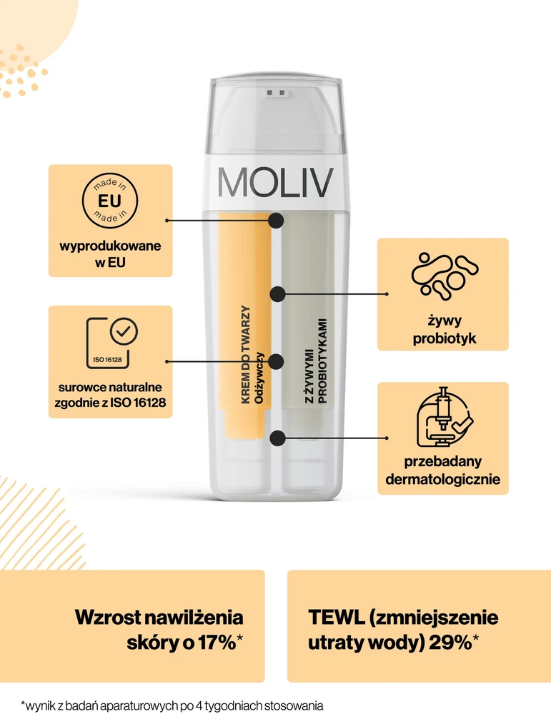 Nezatříděno Moliv BE`LIV Maistinė veido kremas su gyvų probiotikų 30ml