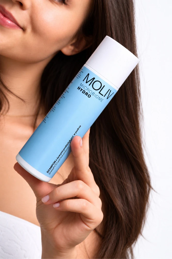 Molio MOLIV MICROBIOME HYDRO, Šampūnas su żywymi probiotykami w pudrze, 120 g