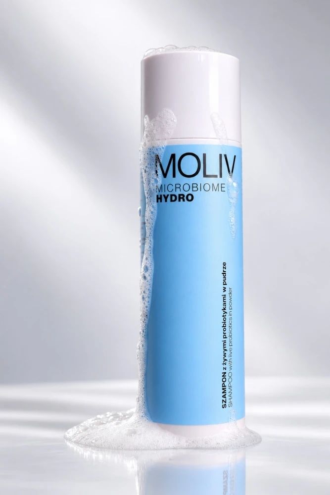 Molio MOLIV MICROBIOME HYDRO, Šampūnas su żywymi probiotykami w pudrze, 120 g