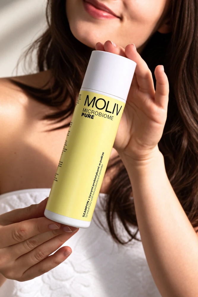 Molio MOLIV MICROBIOME PURE, Šampūnas su żywymi probiotykami w pudrze, 120 g