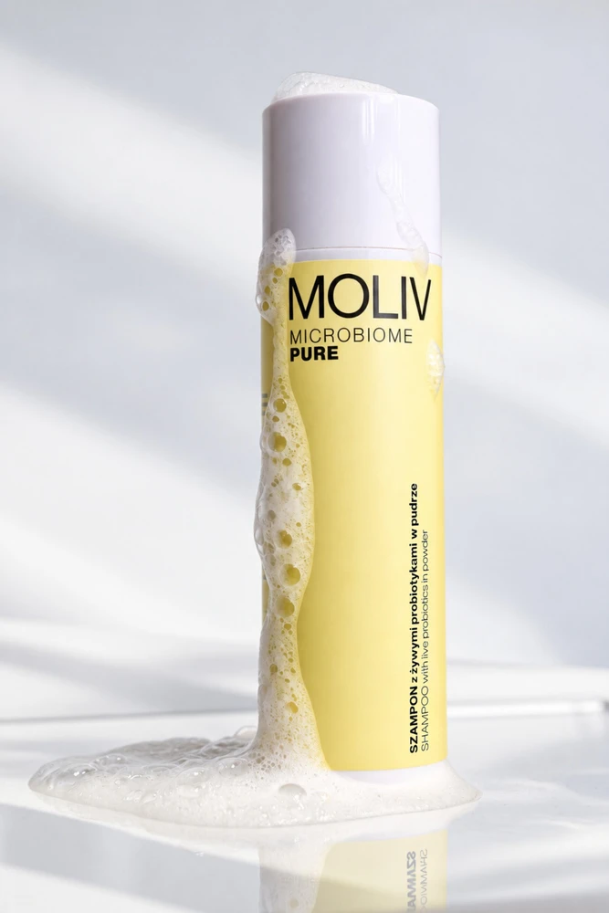 Molio MOLIV MICROBIOME PURE, Šampūnas su żywymi probiotykami w pudrze, 120 g