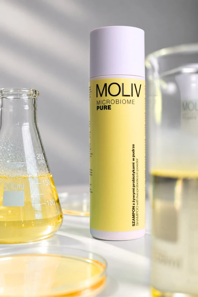 Molio MOLIV MICROBIOME PURE, Šampūnas su żywymi probiotykami w pudrze, 120 g