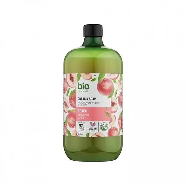 Bio Naturell drėkinamasis skystas muilas rankoms su persikų skoniu, 946 ml