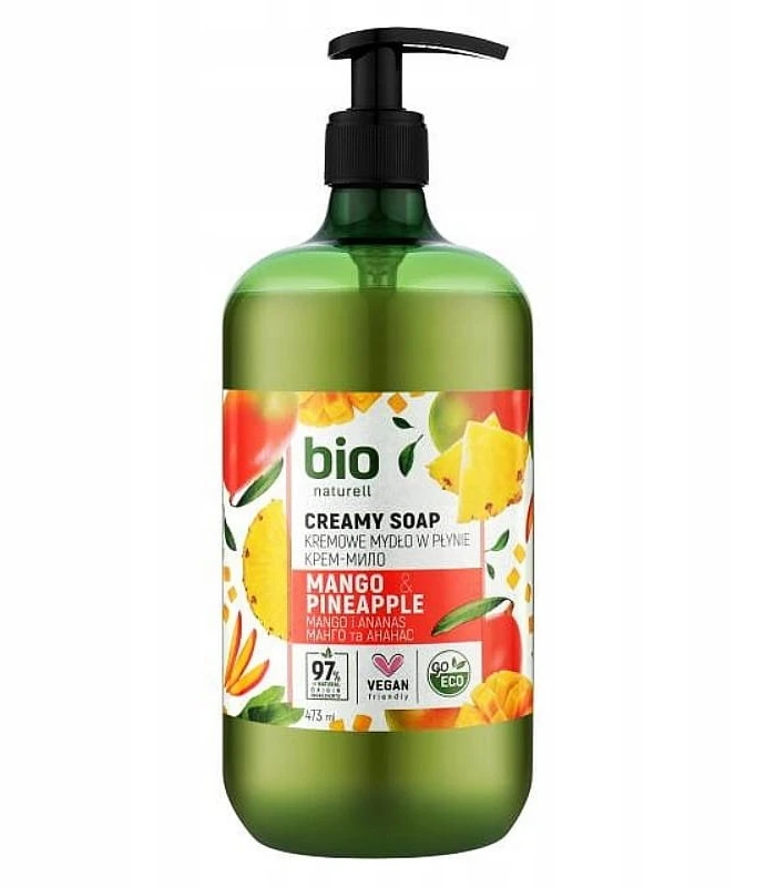 Bio Naturell skystas muilas rankoms su mangais ir ananasais, 437 ml