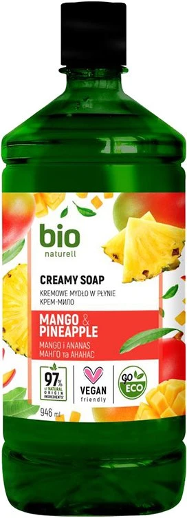Bio Naturell skystas muilas rankoms su mangais ir ananasais, 946 ml