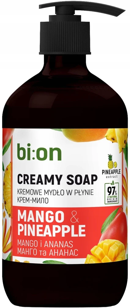 Bio Naturell skystas muilas rankoms su mangais ir ananasais, 437 ml