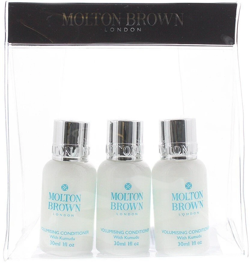 Rinkinys „Trio Molton Brown Kumudu“ plaukų kondicionierius, suteikiantis apimties, 3 vnt., 30 ml