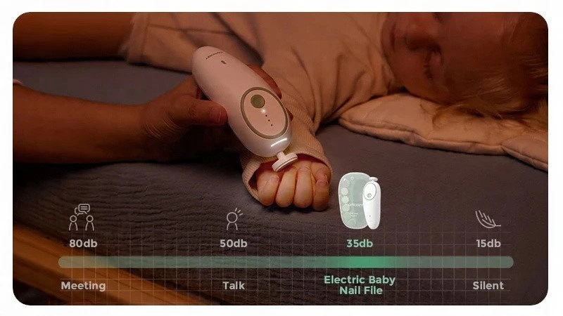 Elektrinė kūdikių ir vaikų nagų dildė Momcozy Baby Nail File