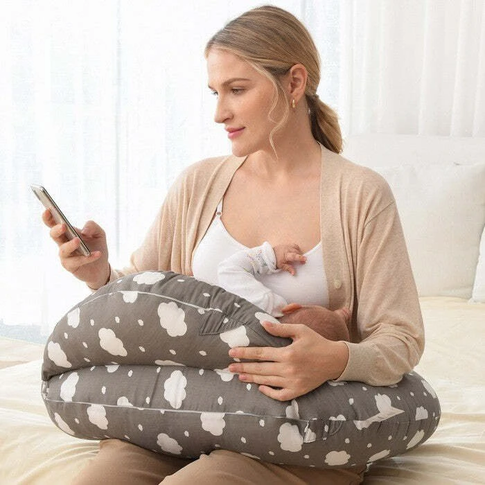 Momcozy - Reguliuojama maitinimo pagalvėlė debesis/pilka (NP001-WG11NB-A)