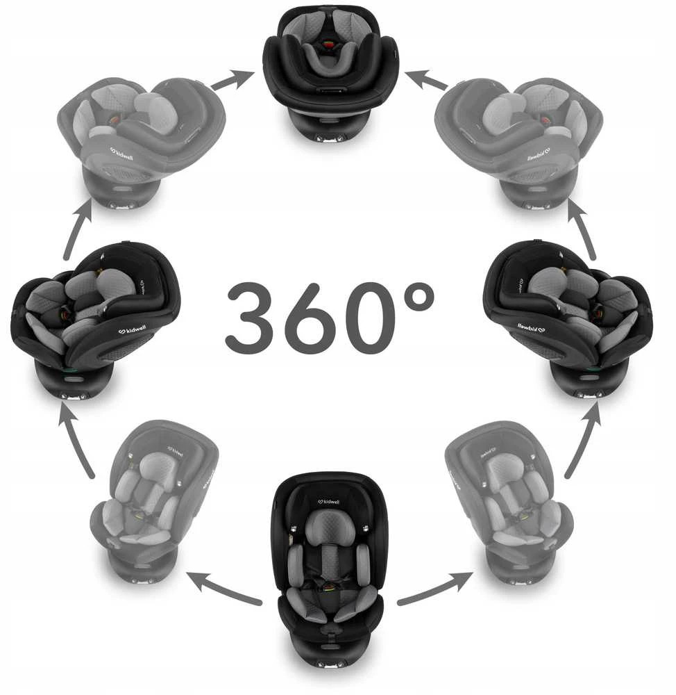 Automobilinė kėdutė MoMi Automobilinė kėdutė GOCAR od 40 do 135 cm Juodas Pilkas 5906601700699