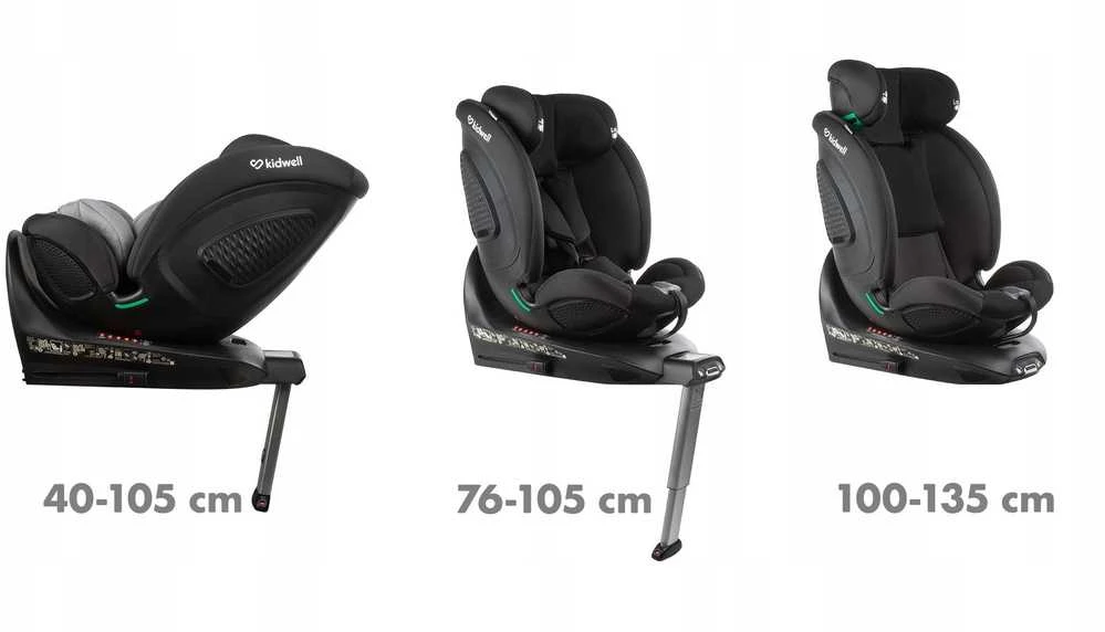Automobilinė kėdutė MoMi Automobilinė kėdutė GOCAR od 40 do 135 cm Juodas Pilkas 5906601700699