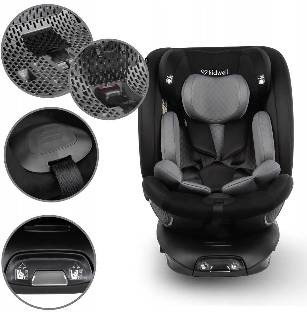 Automobilinė kėdutė MoMi Automobilinė kėdutė GOCAR od 40 do 135 cm Juodas Pilkas 5906601700699