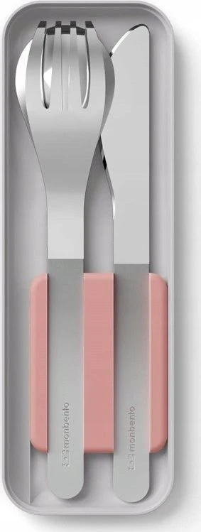 Monbento Rinkinys Travel Cutlery Slim Box juoda