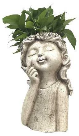 Mondex DECORATIVE POT GIRL 22.5X26X41CM