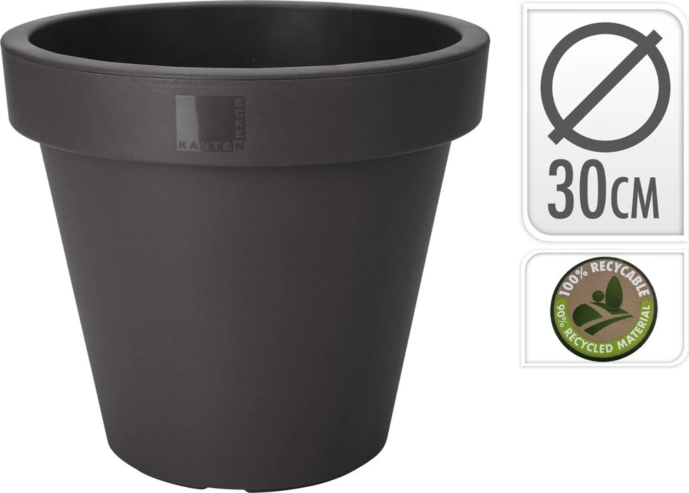 Mondex Gėlinė Plastikinė 29 cm Juoda Laistymo Indas