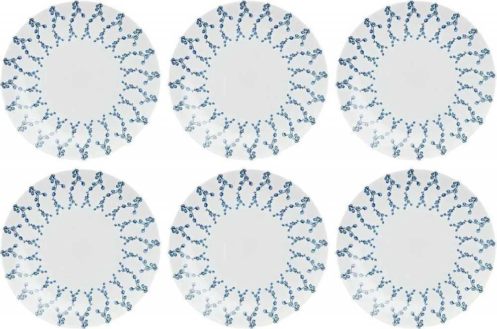 ROP ROSE&TULIPANI ONIRIA 6 vnt. vakarienės lėkščių rinkinys 27 cm