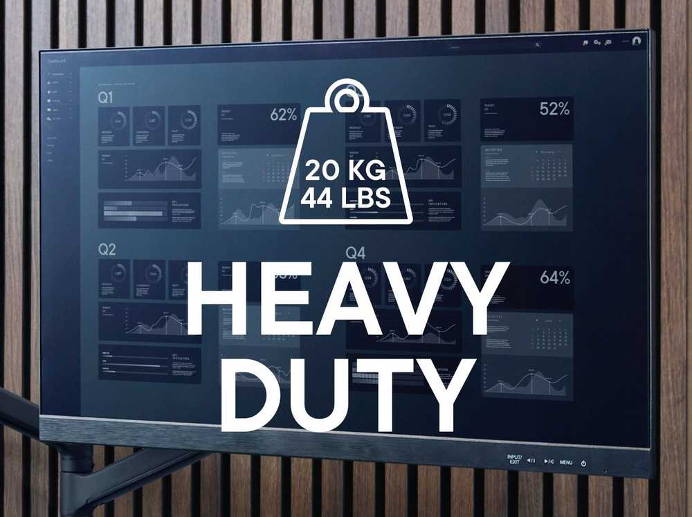 Monitorių laikiklis 2 monitoriams DM5210 One For All, 17"-50", maks. 20 kg monitoriai (x2), 200x300, juodas