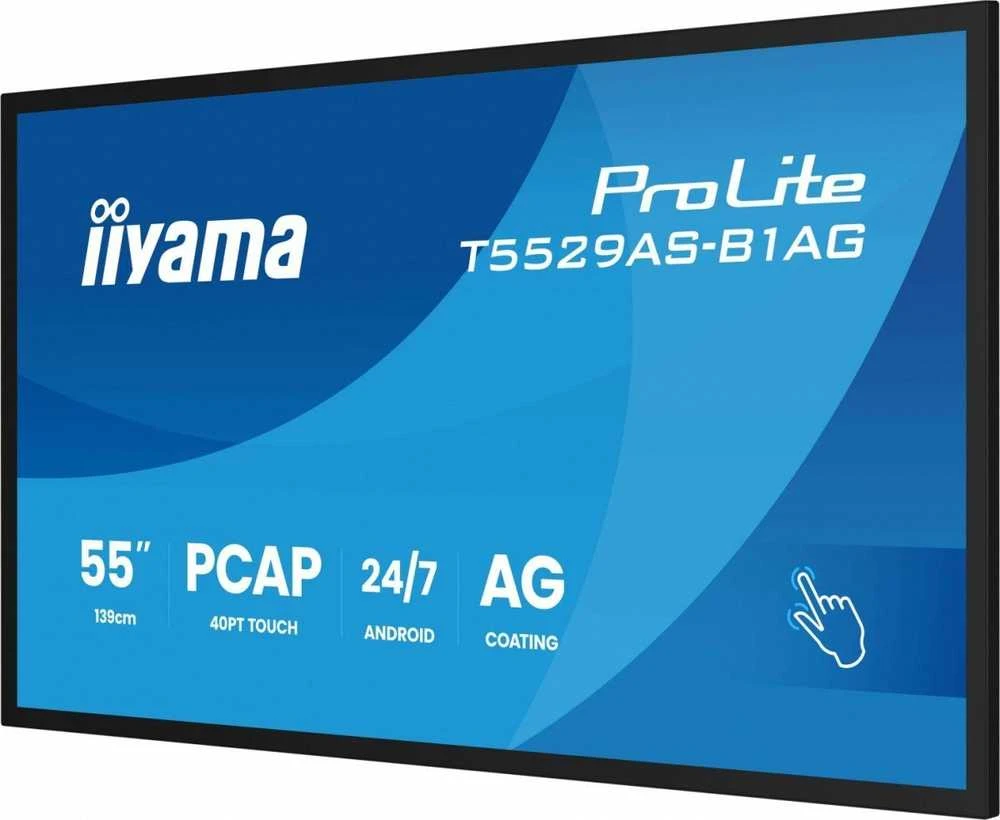 „Iiyama“ 55 colių „viskas viename“ monitorius su „Android 14“ operacine sistema, 20 taškų jutikliniu ekranu, 3840 x 2160 raiška, 4K UHD raiška, apsauga nuo akinimo, garsiakalbiai, 2 HDMI + USB-C (DP-Alt), 450 cd/m² / 4 GB RAM / 32 GB atminties, RS232C, 2 USB 2.0, LAN, WIFI, veikimas visą parąiiSignage2
