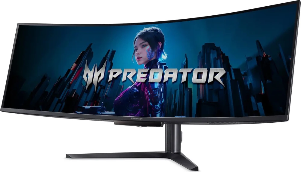 Monitorius ACER Predator X49Xbmipphuzx 49 colių DualQHD OLED 32:9 240Hz 1000cd/m2 HDM2.1 2xDP HUB USB USB C tipo garsiakalbių aukštis
