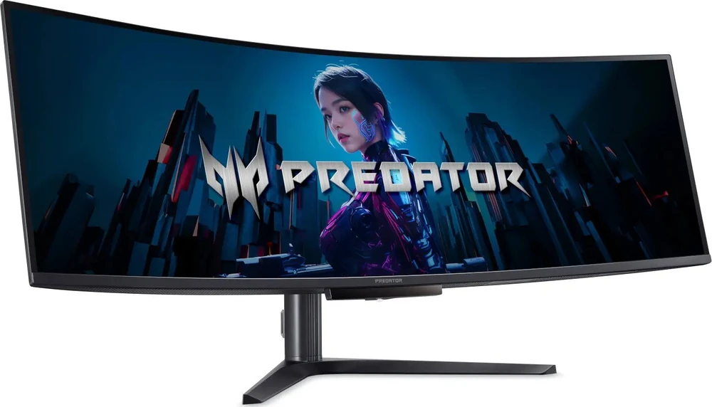 Monitorius ACER Predator X49Xbmipphuzx 49 colių DualQHD OLED 32:9 240Hz 1000cd/m2 HDM2.1 2xDP HUB USB USB C tipo garsiakalbių aukštis