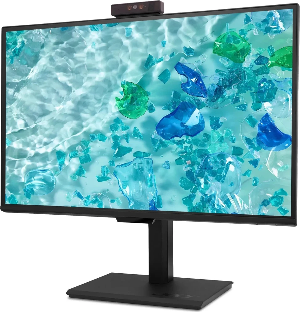 Monitorius „Acer Vero B248WE5bemiqprcuzx“ – 24 colių | IPS | WUXGA | 100 Hz | HDR10 | Adaptyvus sinchronizavimas | USB-C | 4 USB šakotuvai | RJ-45 | Internetinė kamera | „Pivot“ | Aukščio reguliavimas 150 mm | Juodas