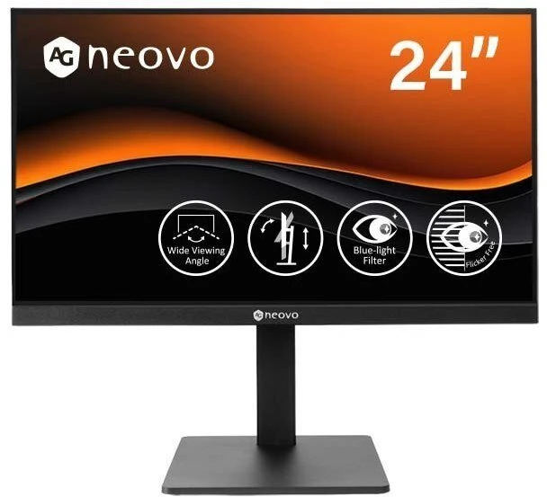 AG Neovo LH2404 computer monitorius 60.5 cm (23.8") 1920 x 1080 pikselių Full HD LCD Juodas