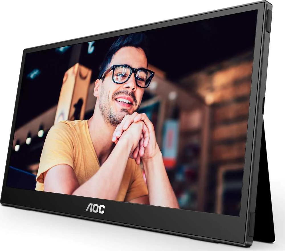AOC 16T3EA 15.6" IPS 1920x1080 Monitorius 4ms 16.9 USB Juodas/Pilkas