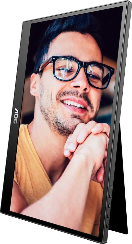 AOC 16T3EA 15.6" IPS 1920x1080 Monitorius 4ms 16.9 USB Juodas/Pilkas