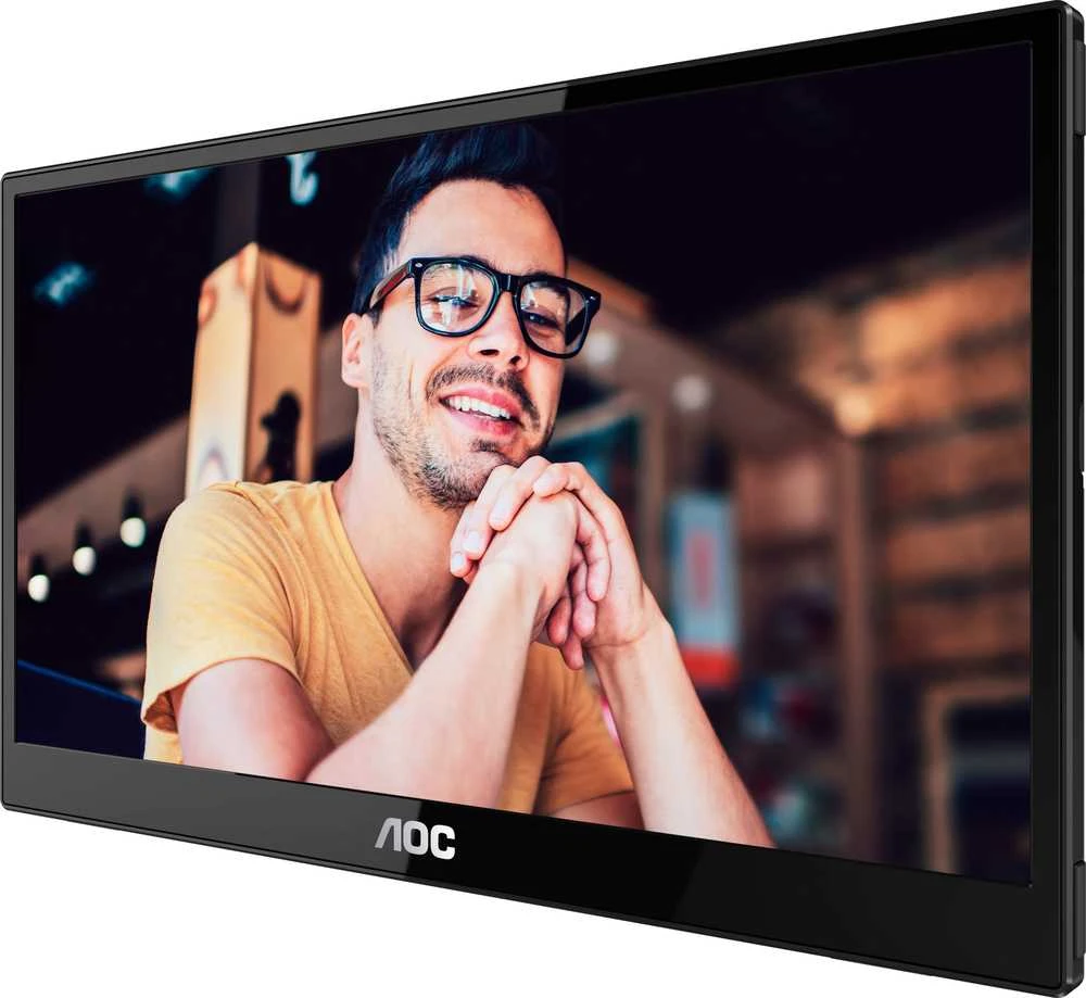 AOC 16T3EA 15.6" IPS 1920x1080 Monitorius 4ms 16.9 USB Juodas/Pilkas