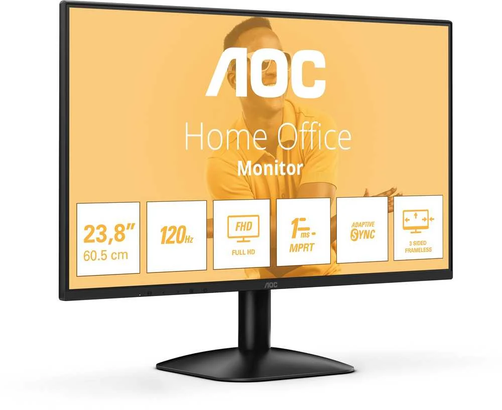 Monitorius AOC 24B31H 23,8 colio IPS FHD 120 Hz 300 cd/m2 1 ms VGA HDMI