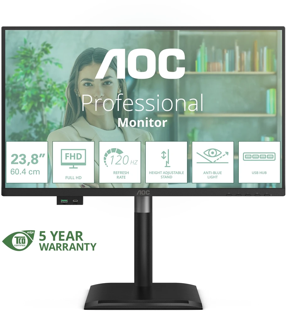 Monitorius AOC 24P4U - 120Hz | Full HD | IPS | 23.8"